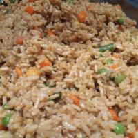 Fried Rice · Fried rice is a dish of cooked rice that has been stir-fried in a wok and is mixed with peas...