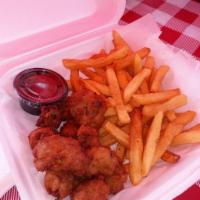 Oysters · Breaded juicy Oysters served with your choice of seasoned Fries, sweet potato fries and cole...