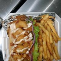 Shrimp Po Boy · Choice of fried, blackened, or grilled. Add cheese for an additional charge.