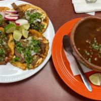 BIRRIA · 4 beef tacos with stew (on the side)
is a wonderful traditional Mexican dish. In gastronomic...