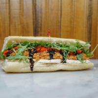 Uncle Rocco Sandwich · Genoa Italian Tuna, Fresh Mozz, Roasted Red Peppers, Regina's Hot Pepper Paste, Arugula, Ext...