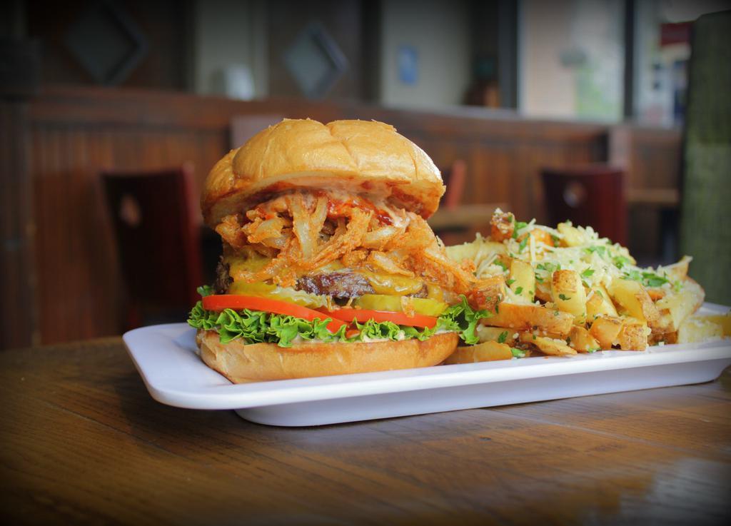 Blazing Onion Burger Company · American · Dinner · Hamburgers · Salads · Sandwiches