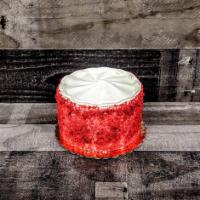 Red Velvet Cake · Coco cake with cream cheese icing inside and out.