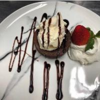 Lava Cake  · Served with vanilla ice cream.