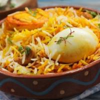 Egg Biryani · Boiled Egg marinated with Biryani masala and cooked with basmathi rice served with Saalan(sp...