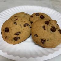 4 Fresh Baked Chocolate Chip Cookies · 