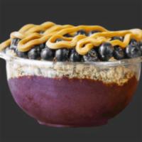 PB&J Bowl · The name says it all! This combination of organic Acaí and banana base with granola, blueber...