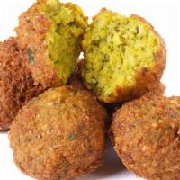 Falafel App · Chickpeas patties made of onions, celery, garlic, parsley, green pepper and herbs served wit...