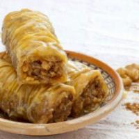 Burma Baklava  · Made of pastry, filled with chopped walnuts and dessert syrup. 