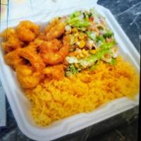 8 Shrimp with fries · 8 piece large shrimp, with fries or rice  or salad.