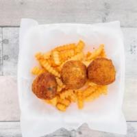 Boudin Balls Combo · Homemade boudin made with pork, rice and cajun spices then rolled and fried to a golden brow...