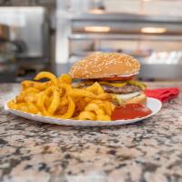 Cheeseburger · Grilled or fried patty with cheese on a bun.