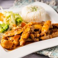 Chicken Teriyaki 日式照烧鸡 · Served with White Rice or Noodle and Mixed Vegetables