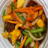 Mango Sauce · Sauteed mango, onion, bell pepper, scallion, carrot and cashew nut with special sauce. Serve...