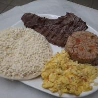 Desayuno Caleño · Breakfast from Cali - Mixed rice and beans with steak, scramble eggs, arepa with cheese.
Arr...