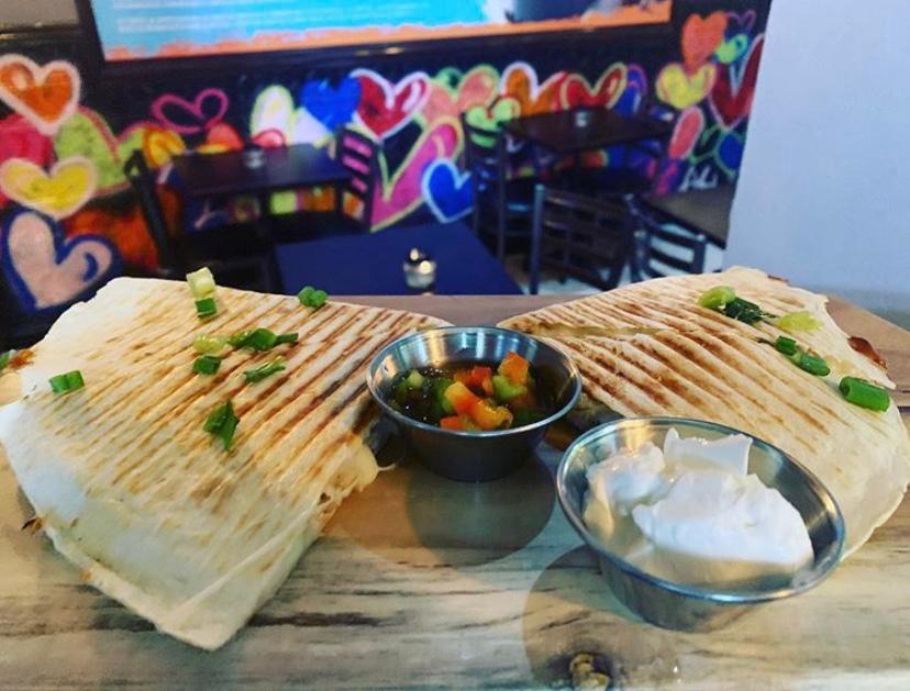 Quesadillas · Made to Order Grilled Steak Chicken or Pork and Mozzarella Cheese with Pico and sour cream on  the side 