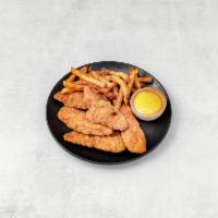 Chicken Fingers with Fries · Served with honey mustard. 