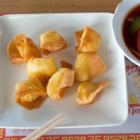 24. Crab Rangoon · 8 pieces. Crispy wonton skin crab meat and cream cheese with sweet and sour sauce.