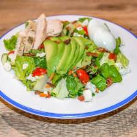 Empire Cobb Salad · A staggering feat of salad perfection. This empire is built with grilled chicken, crispy bac...