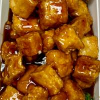 72. General Tso's Tofu · Hot and spicy.