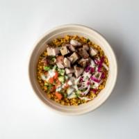 Roasted Chicken Bowl · Slow roasted chicken marinated in mint, sumac and honey served over a base of your choice: h...
