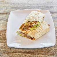 Beef and Lamb Gyro Wrap · Thinly sliced slow roasted beef and lamb, red onion, pickles, lettuce, feta cheese, tomatoes...