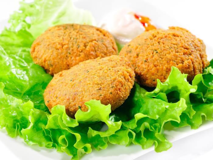 Deep Fried FALAFEL BALLS Veggie · Ground chickpeas patties blended with parsley, onions, garlic and seasonings. deep fried to perfection served individually.