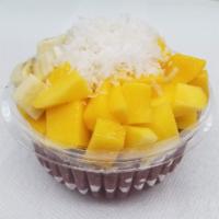 16 oz. Tropical Acai Bowl · Organic acai blended with mango, banana and almond milk. Topped with granola , mango , banan...