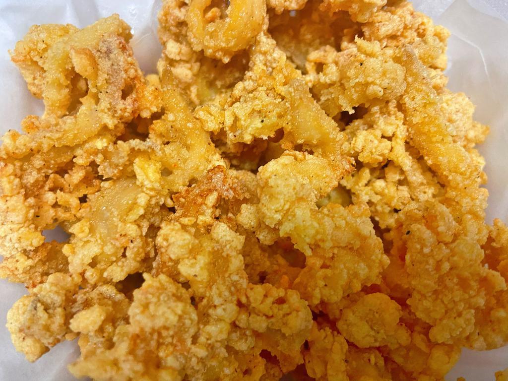 Clam Strips · Hand-breaded and deep-fried.