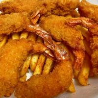 Fried Shrimp Fried Basket · 8 pieces. Hand-breaded and deep-fried.