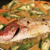Steamed Fish with Okra · 