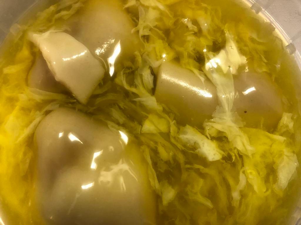 6. Wonton Egg Drop Soup · Served with crispy noodles.