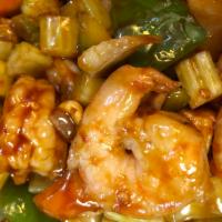 131. Kung Pao Shrimp · Served with choice of rice. Hot and spicy.