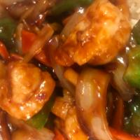 132. Hot and Spicy Shrimp · Served with choice of rice. Hot and spicy.