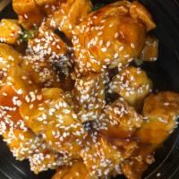 145. Sesame Bean Curd · Served with choice of rice.