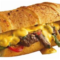 New York Cheese-Steak Sandwich · Grilled pepper,onion, beef steak topped with melted cheese and your choice of sauce.