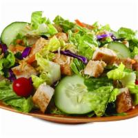 Grilled Chicken Salad · Grilled marinated chicken on the top of lettuce, tomatoes, pickled carrots, celery.
Served w...