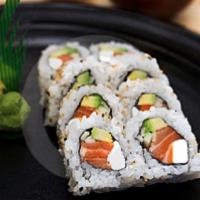 19. Philadelphia Roll · Rolled sushi with fish, cream cheese and cucumber.