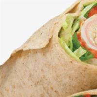 Low Carb Turkey Tortilla Wrap · Turkey, Jack cheese, lettuce, tomato, avocado spread, and black olive with chipotle mayo.