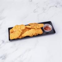 Chicken Tenders and Fries · Served with BBQ sauce for dipping.