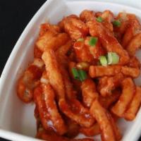 Spicy Calamari · Fried squid mixed with spicy sauce