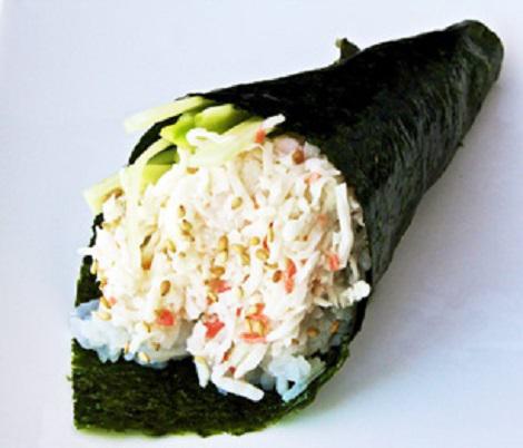 California Hand Roll · Krab, cucumber, and avocado.