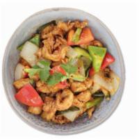 Crispy Chilli Chicken · Lightly battered pieces of chicken fillet, stir fried with vegetables in a mildly spicy swee...