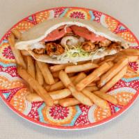 Spicy Chicken Pita Sandwich · Grilled chicken with spicy glaze, just enough heat. Served with melted cheese in a pita.