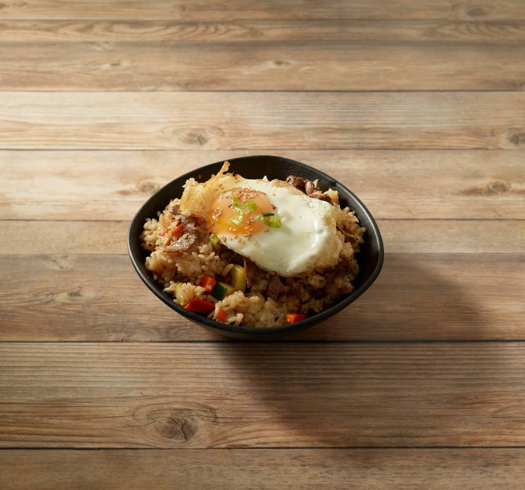 Fried rice · Fried egg, vegetables with choice of meat
