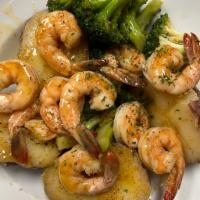 B1. Shrimp Bowl · 10 pieces large shrimps, broccoli and 2 potatoes.