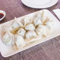 Shrimp Dumpling with Green Chives 韭菜虾仁水饺 · Stuffed dough. 