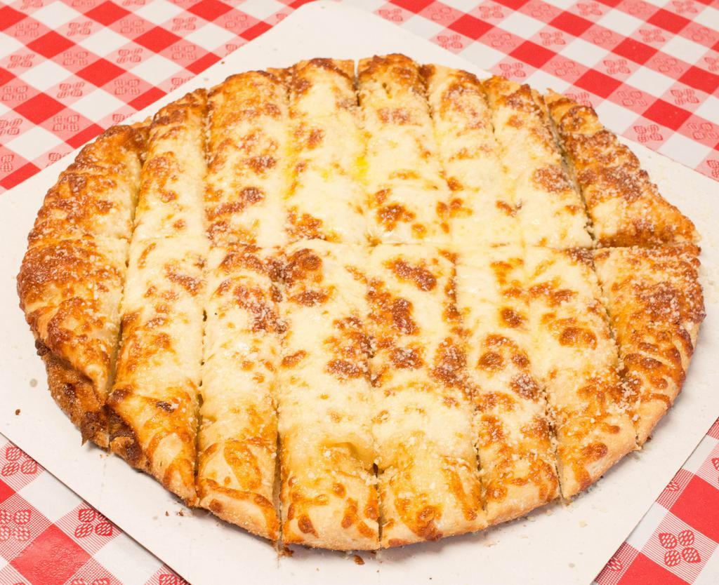 Papa's Cheezy Bread · Served with pizza sauce.
