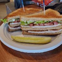 Club Sandwich · Turkey, bacon, lettuce, tomato, mayo on whole wheat.