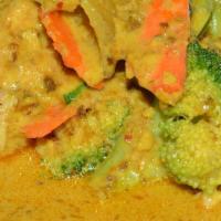 Curry Chicken · Made with fresh vegetables, carrots, potatoes, onions, peppers are added to provide the comf...